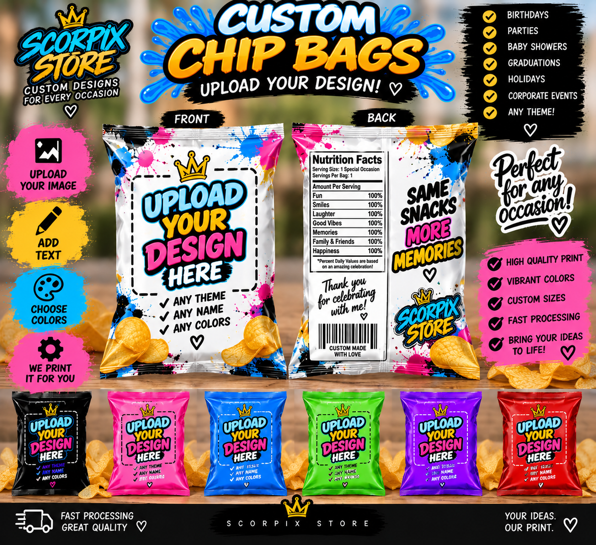 CUSTOM CHIP BAGS!