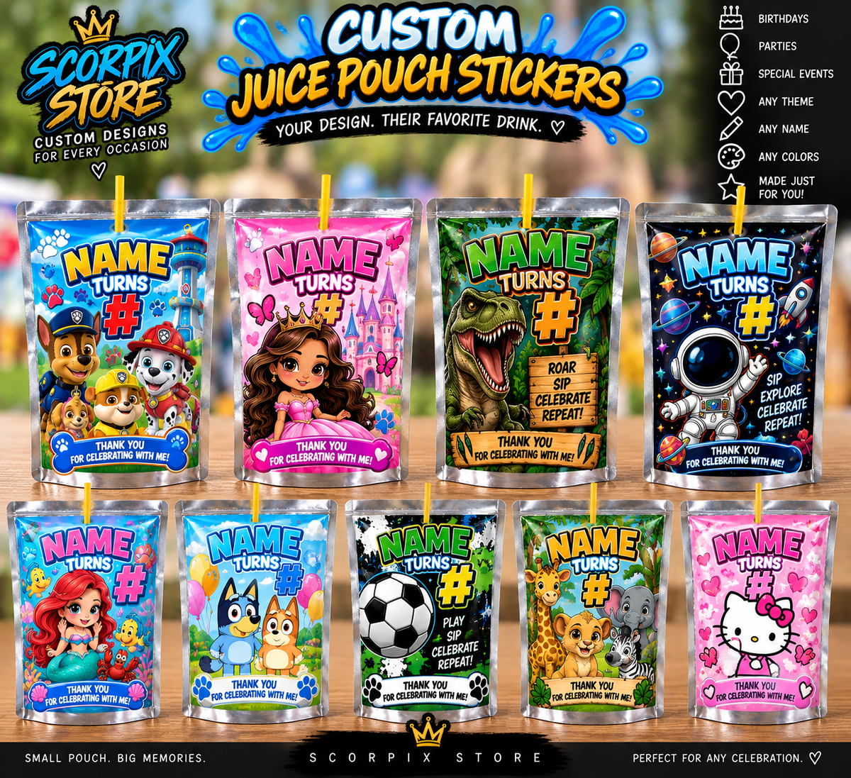 CUSTOM JUICE LABELS !